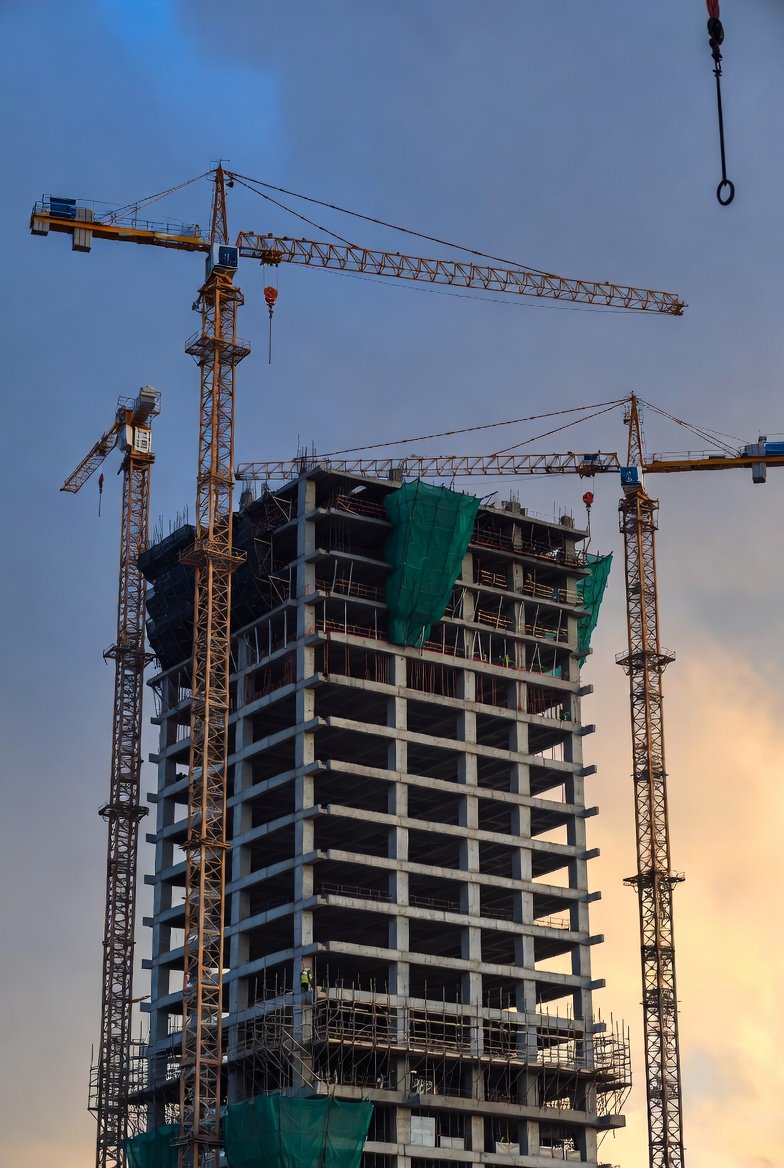 High-rise building under construction