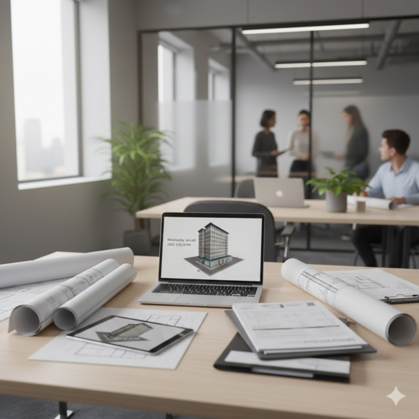 Professional Saudi construction office environment